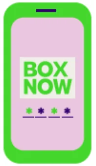 Box Now logo o mobile phone